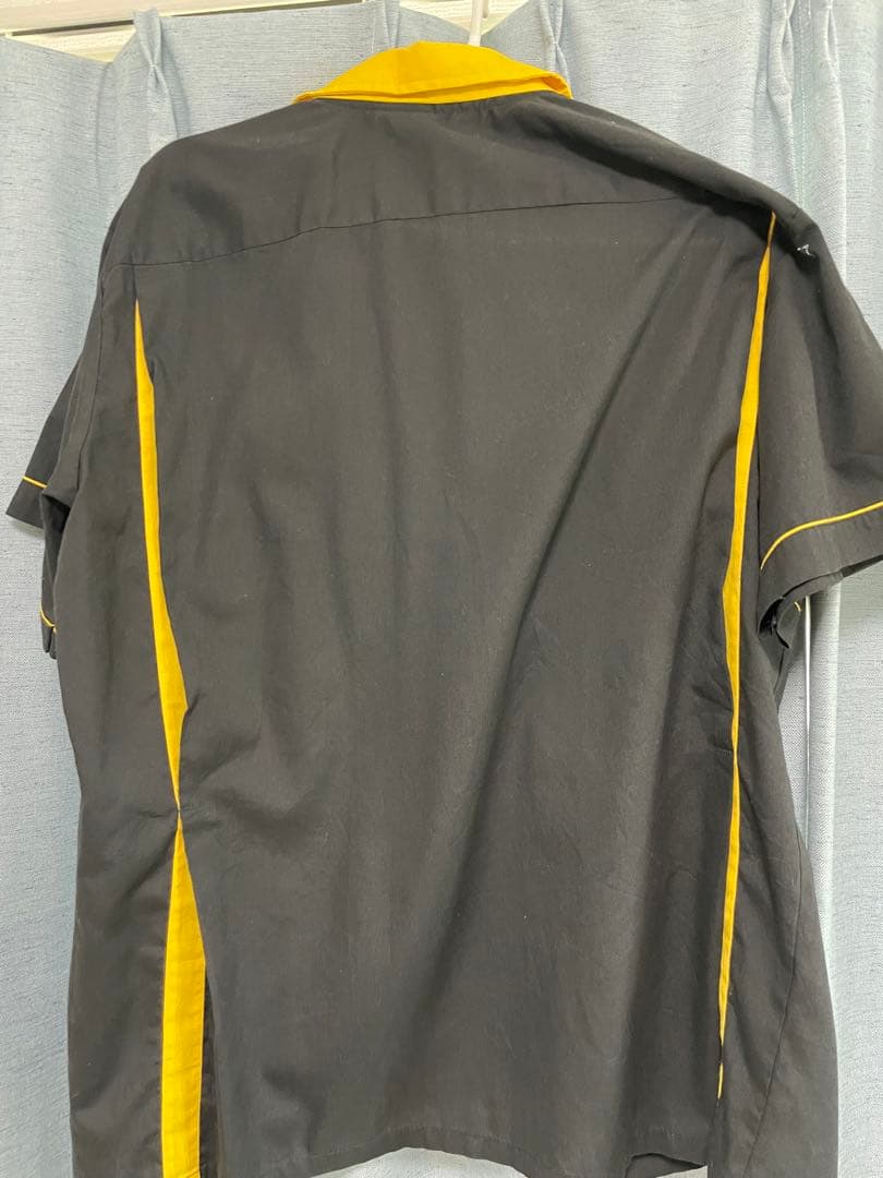 レア！80s USA製 HILTON ボウリングシャツ Lサイズ 黒/黄色