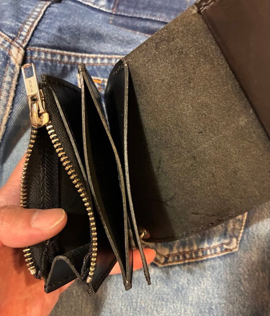 トラッカーウォレットショートサイズ　シルバー925クロスボールコンチョカスタム