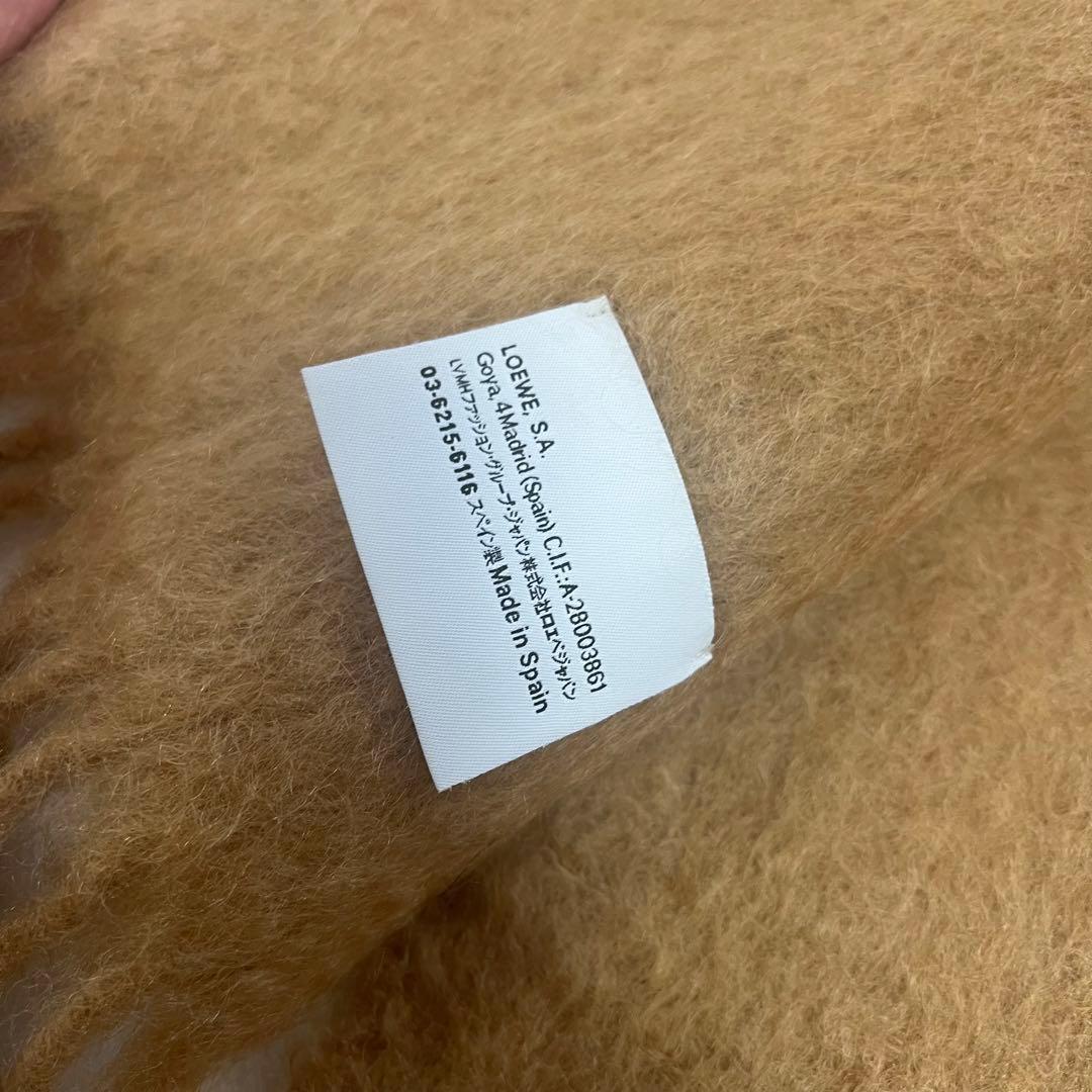 【良品】LOEWEロエベ アナグラム　モヘア/ウール マフラー　キャメル