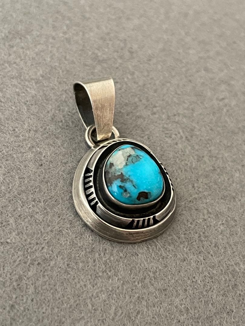 Fred Peters イサカピークターコイズ シルバー ペンダント