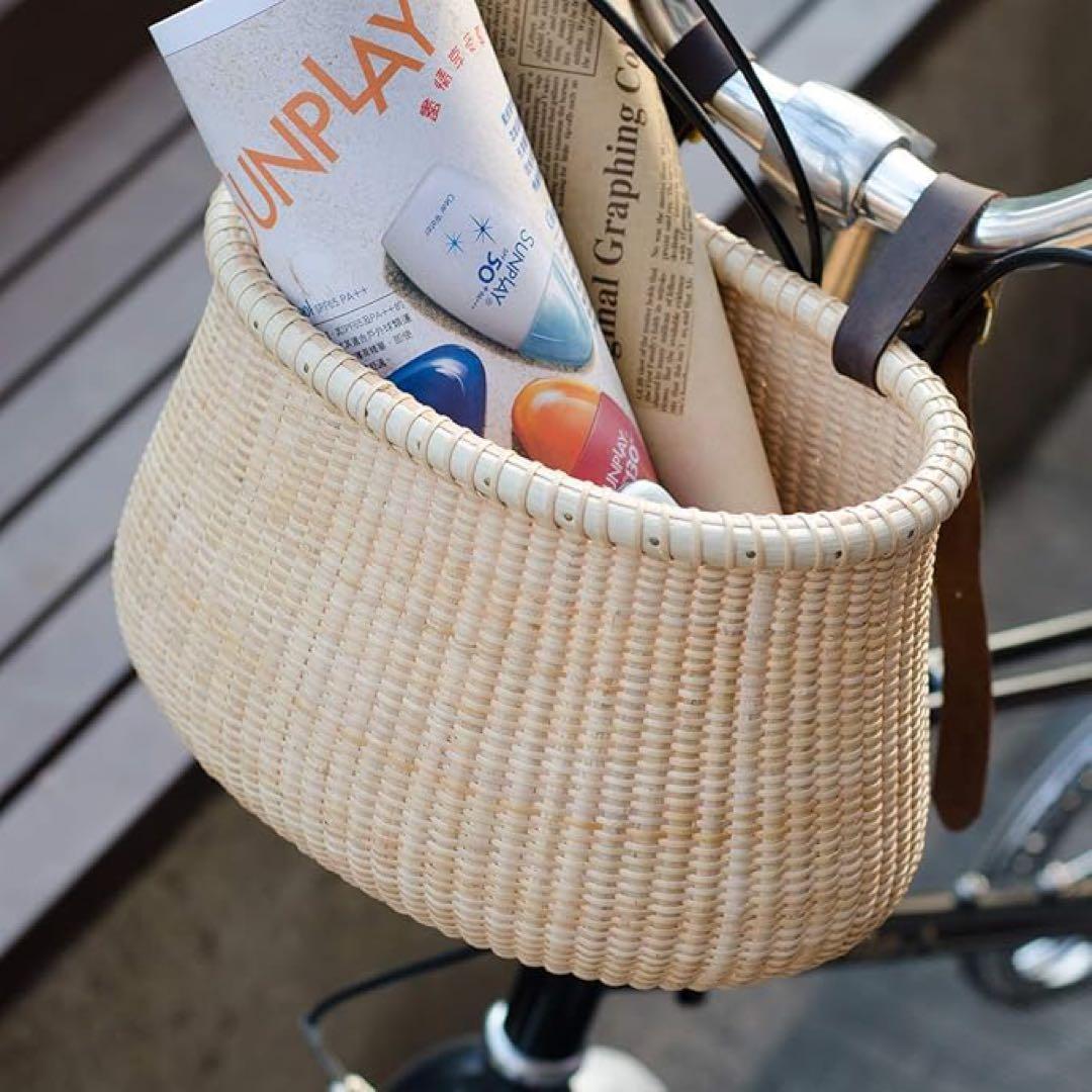 ナンタケットバスケット 自転車かごバスケット ラタン 籐 収納 おしゃれ