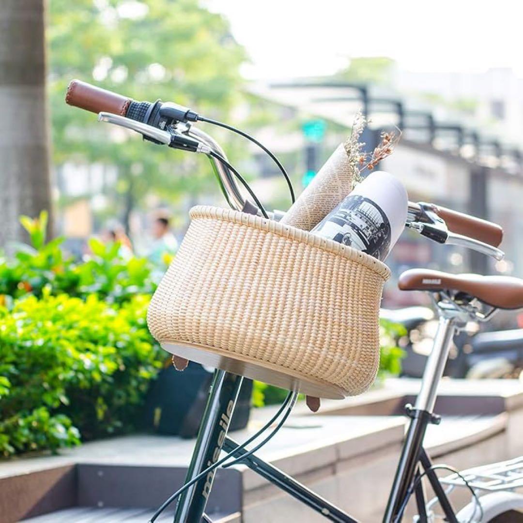 ナンタケットバスケット 自転車かごバスケット ラタン 籐 収納 おしゃれ