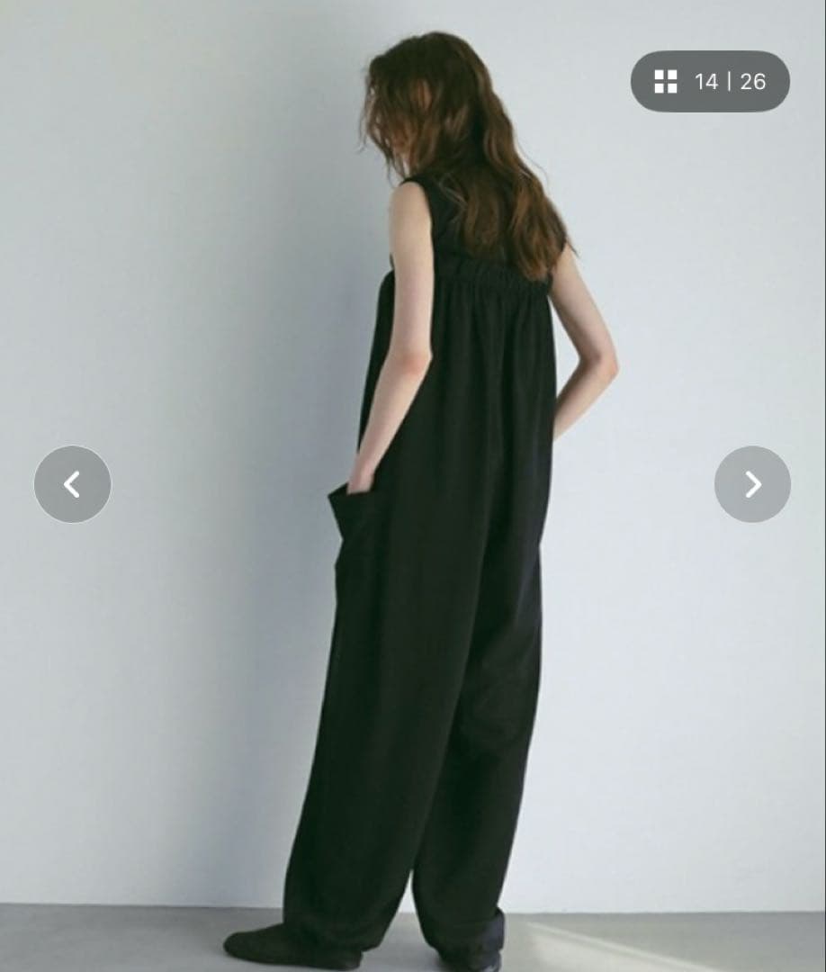 試着のみ　ETRE TOKYO サイドポケットベアニットオールインワン S