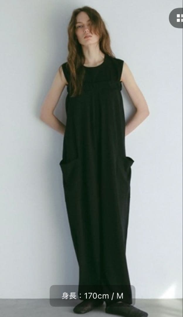 試着のみ　ETRE TOKYO サイドポケットベアニットオールインワン S