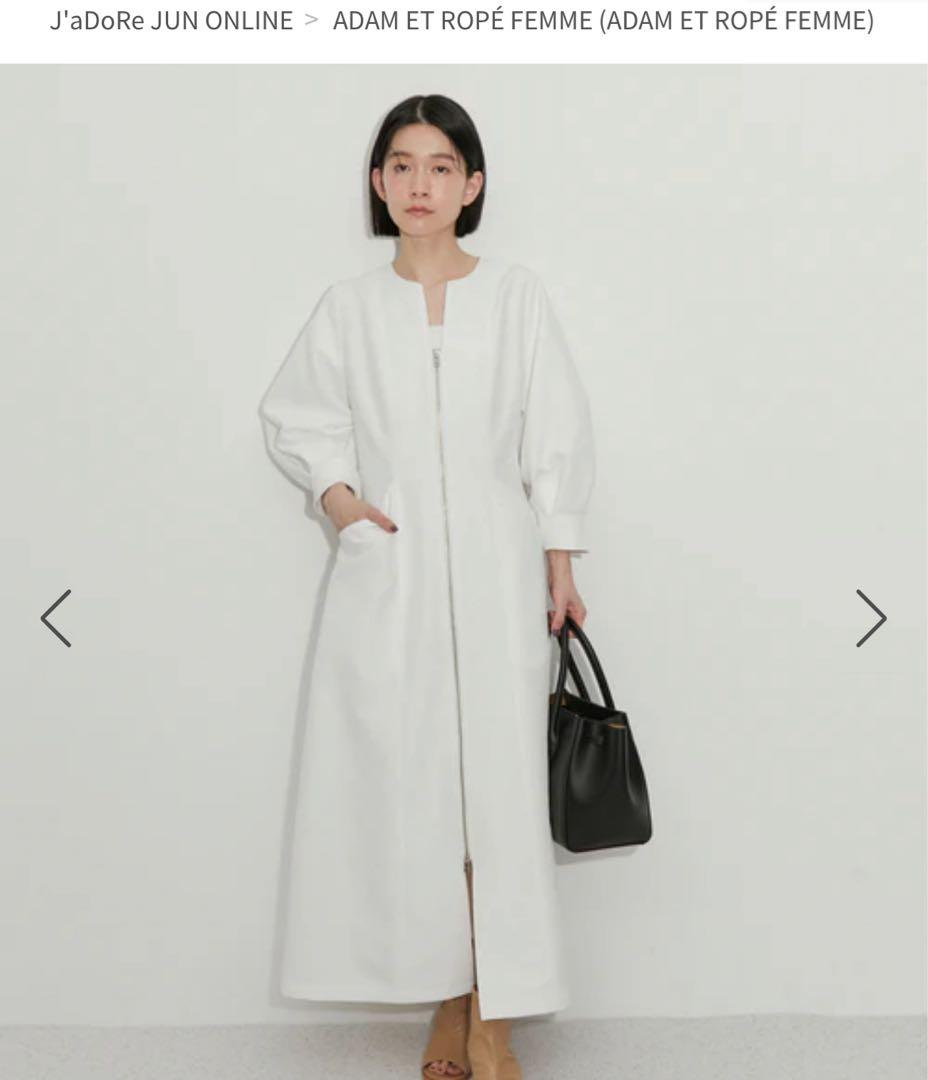 ADAM ET ROPE ステッチジャガードワンピース GAE-04070-A