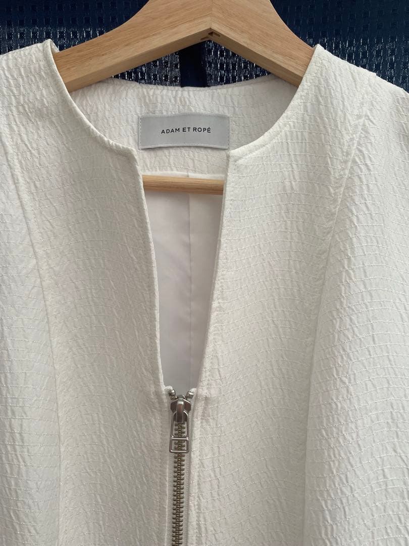 ADAM ET ROPE ステッチジャガードワンピース GAE-04070-A