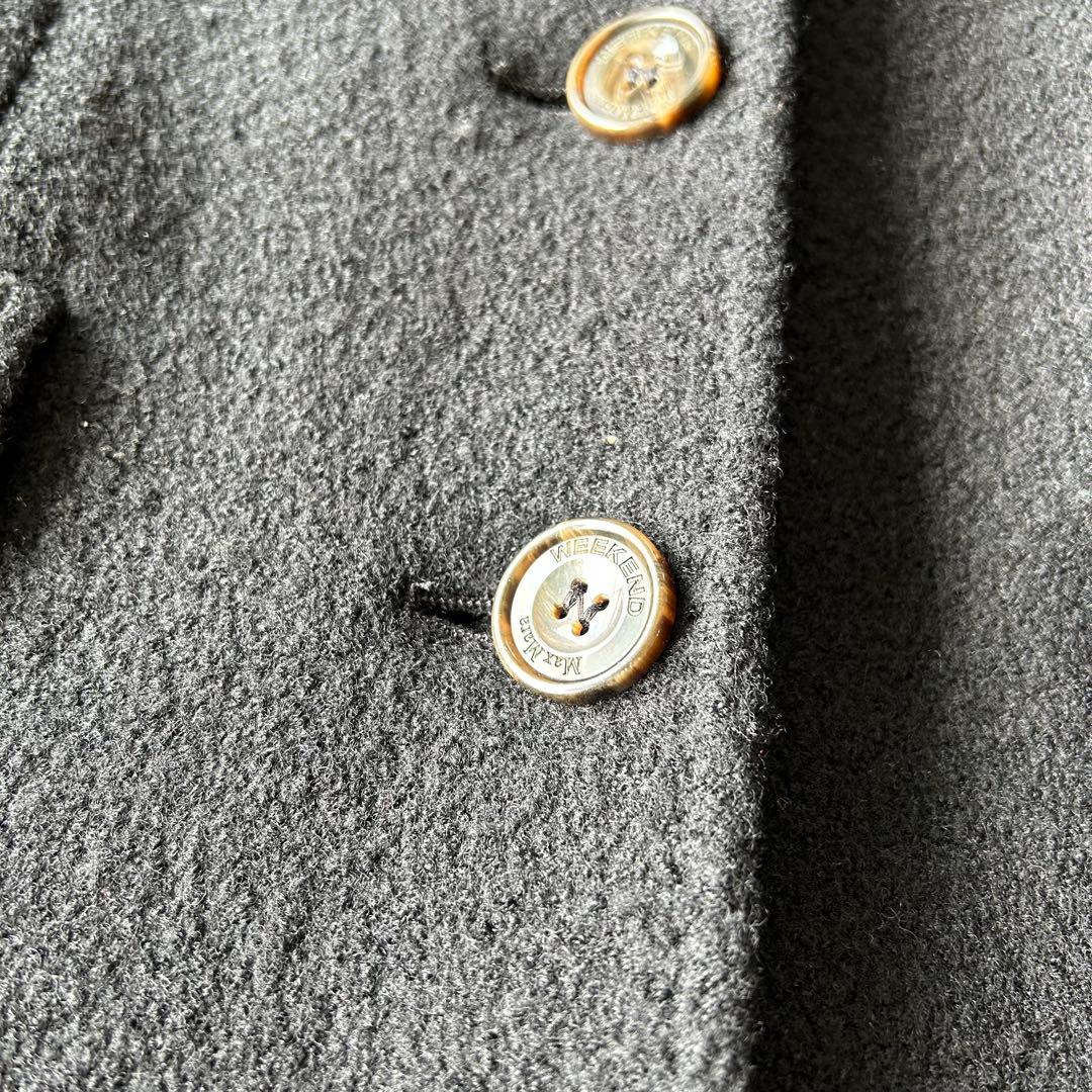 【美品】 WEEKEND MAX MARA ウールチェスターコート 黒 42