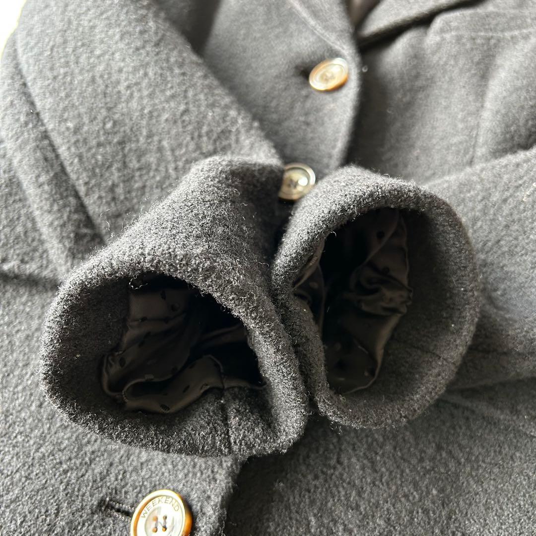 【美品】 WEEKEND MAX MARA ウールチェスターコート 黒 42