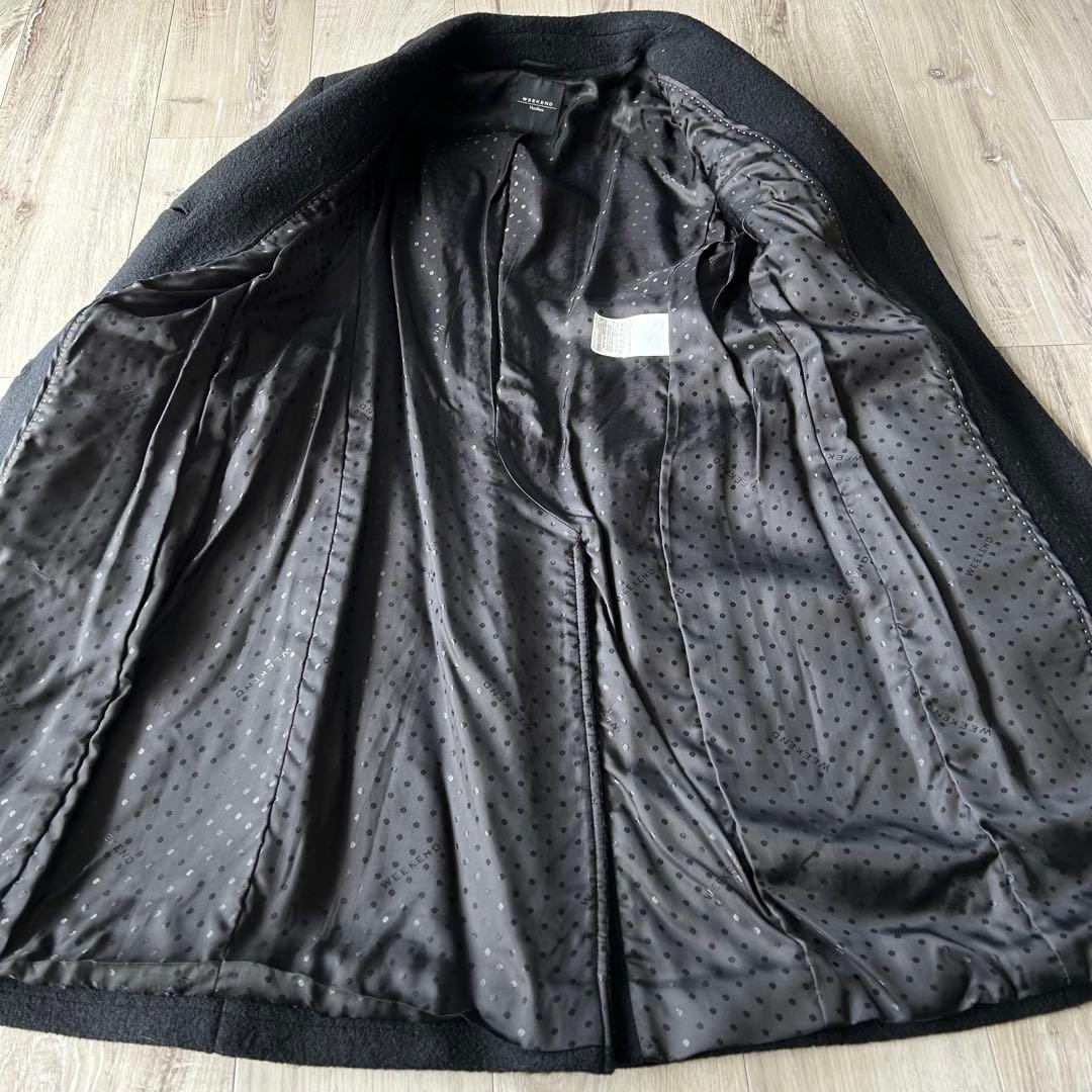 【美品】 WEEKEND MAX MARA ウールチェスターコート 黒 42