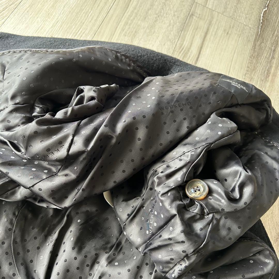 【美品】 WEEKEND MAX MARA ウールチェスターコート 黒 42