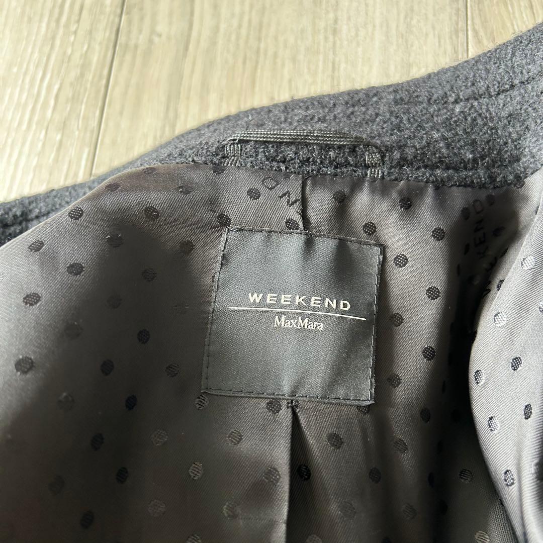 【美品】 WEEKEND MAX MARA ウールチェスターコート 黒 42