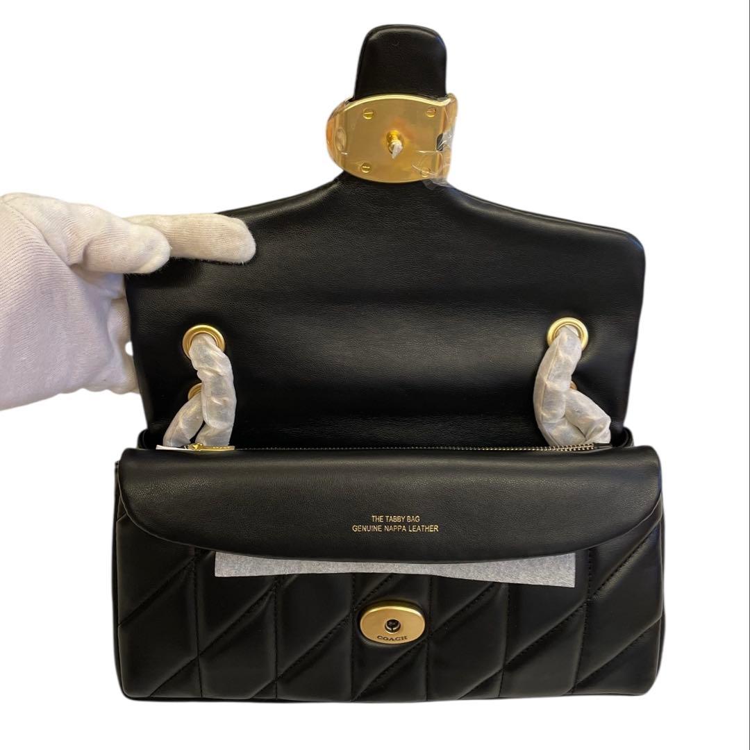 【新品】COACH コーチ タビー キルティング ショルダーバッグ 黒 2way
