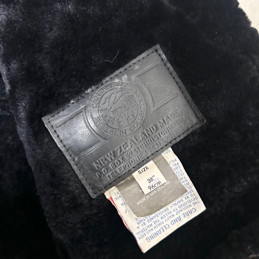 希少　フライトジャケット　A-2 ムートンジャケット　リアルレザー　黒　ブラック