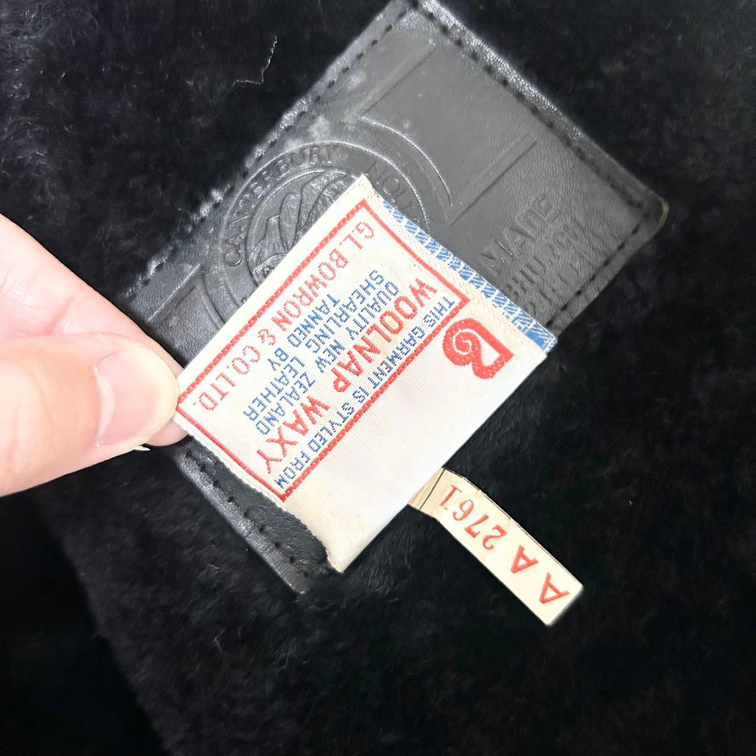 希少　フライトジャケット　A-2 ムートンジャケット　リアルレザー　黒　ブラック