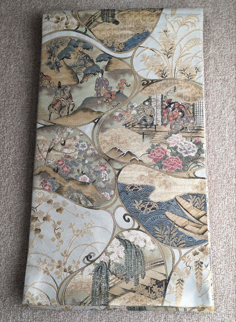 袋帯 正絹 「平安絵巻」