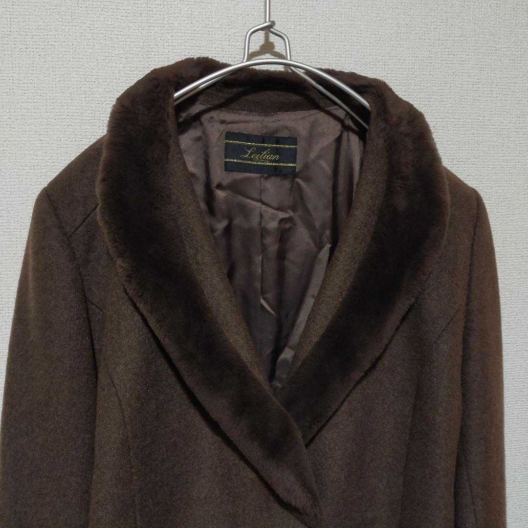 極美品　レリアン　ロロピアーナ　カシミヤ100%　ショールカラー　ロングコート