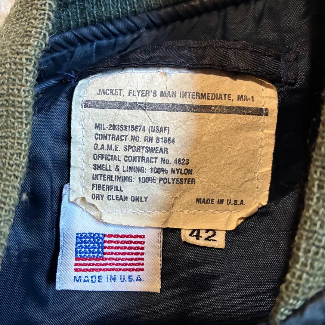 【希少】70s usairforce MA-1 フライトジャケット アウター