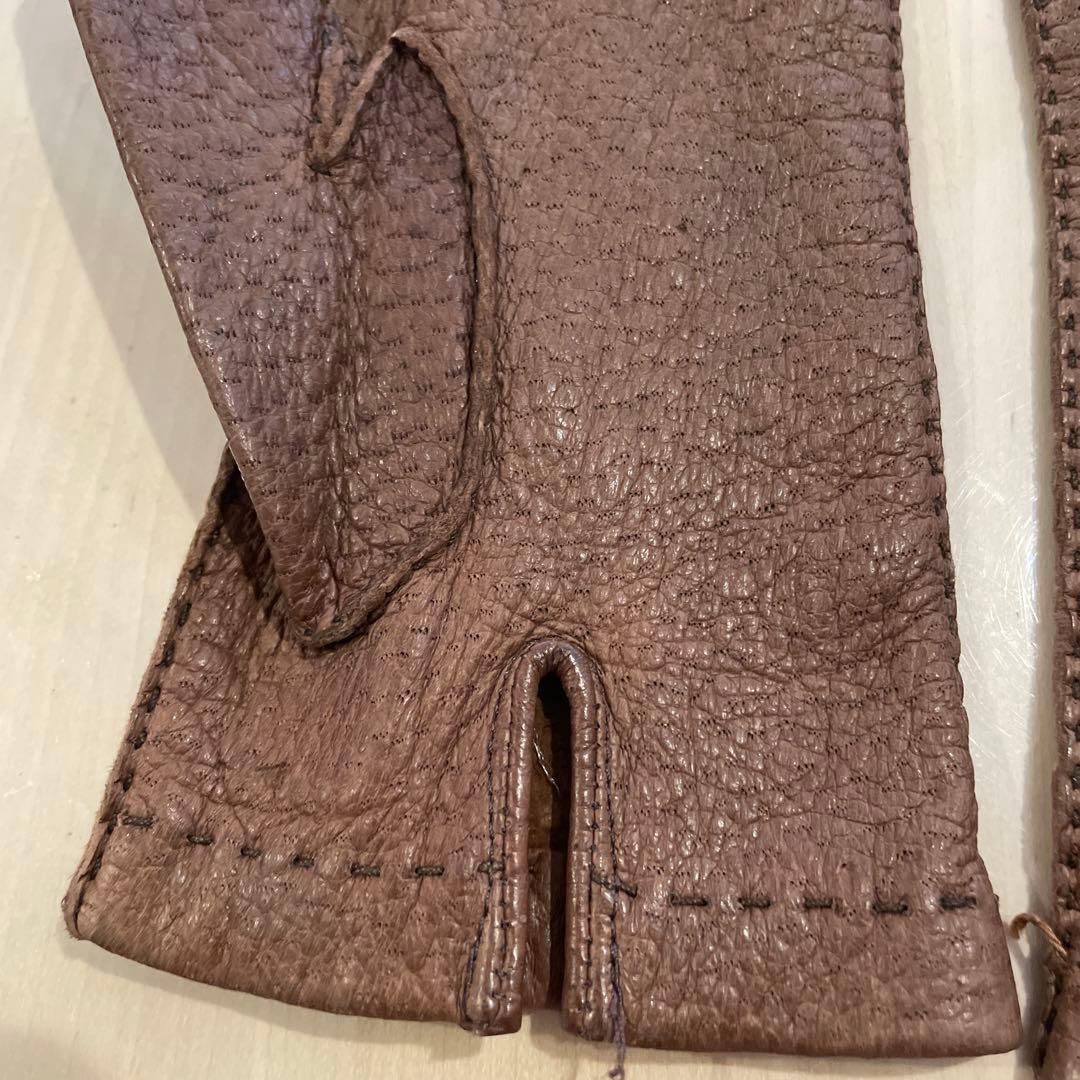 SALEヴィンテージ手袋　西ドイツ製　ペッカリー　ピッグスキン　手袋　グローブ