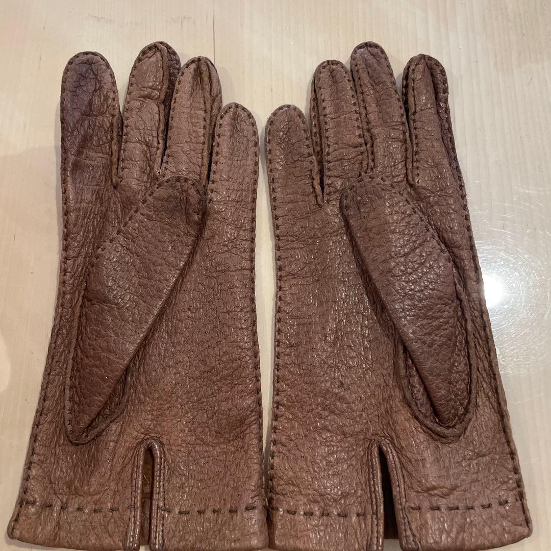 SALEヴィンテージ手袋　西ドイツ製　ペッカリー　ピッグスキン　手袋　グローブ