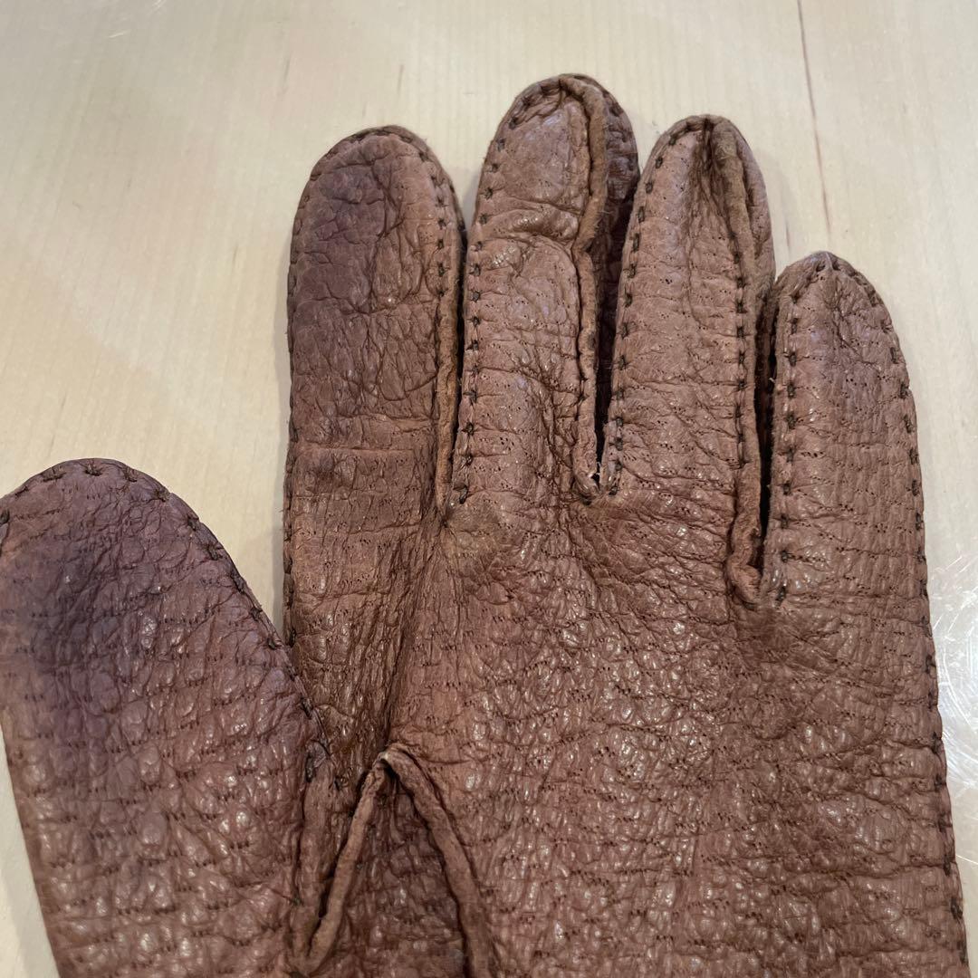 SALEヴィンテージ手袋　西ドイツ製　ペッカリー　ピッグスキン　手袋　グローブ