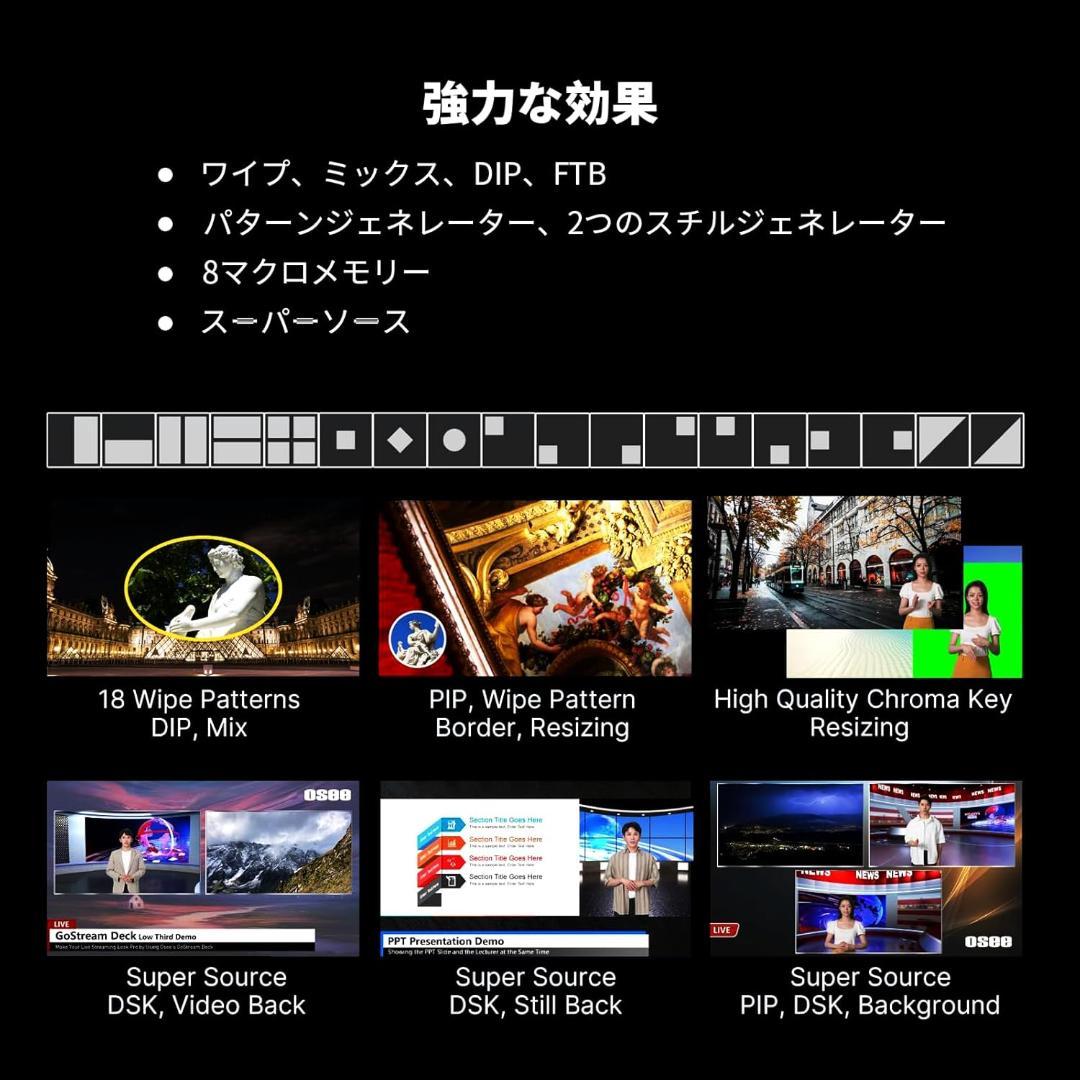 【新品】Osee GoStream Deck ビデオスイッチャー 4chHDMI