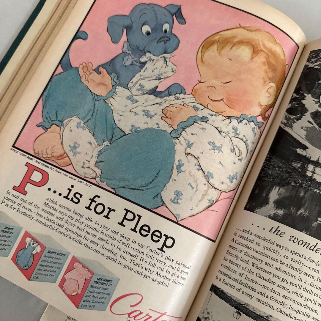 大容量❗️1960年ビンテージ可愛い雑誌　洋書　古書ジャンクジャーナル素材　広告