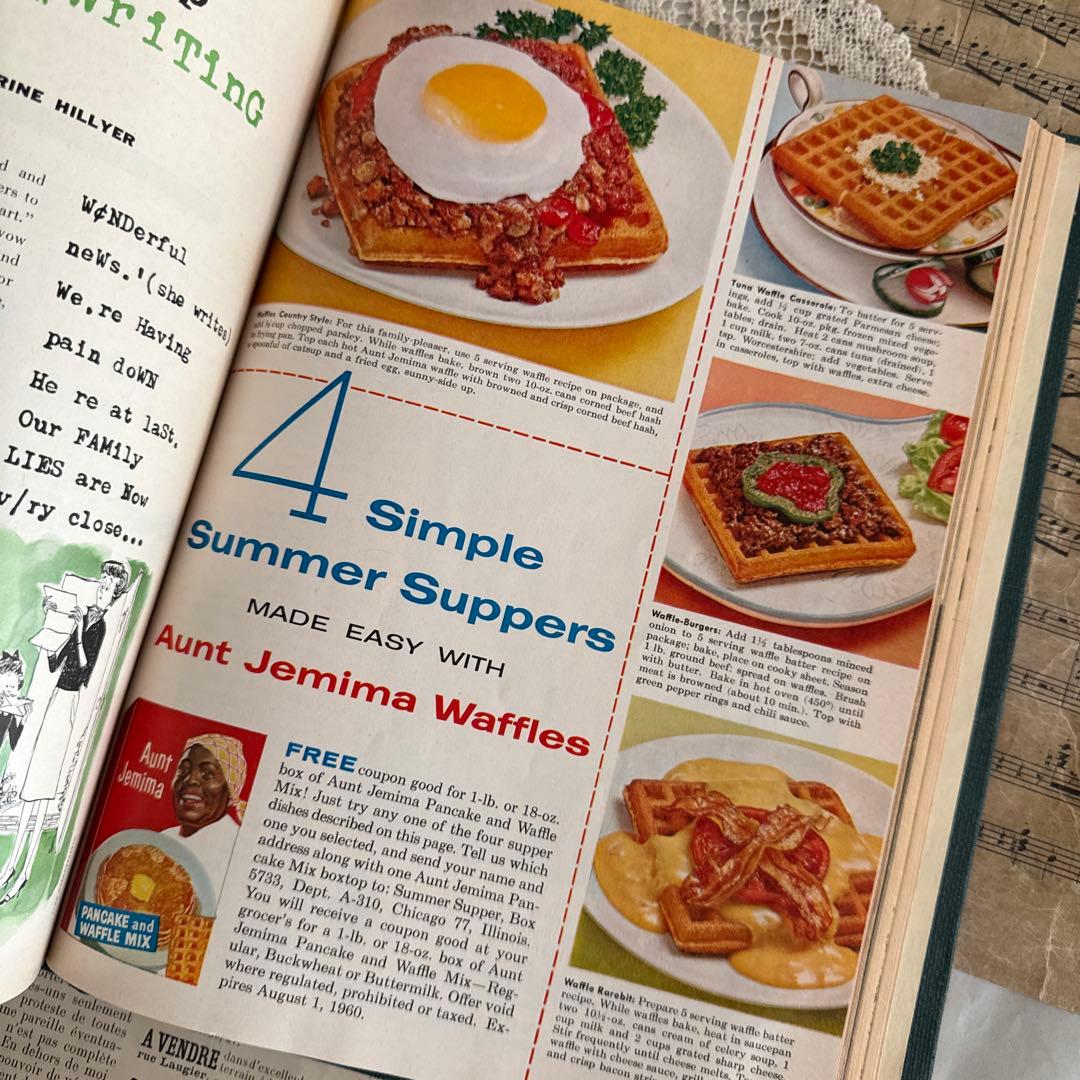 大容量❗️1960年ビンテージ可愛い雑誌　洋書　古書ジャンクジャーナル素材　広告