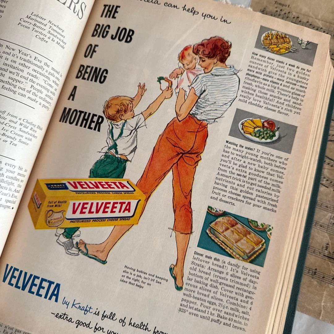 大容量❗️1960年ビンテージ可愛い雑誌　洋書　古書ジャンクジャーナル素材　広告