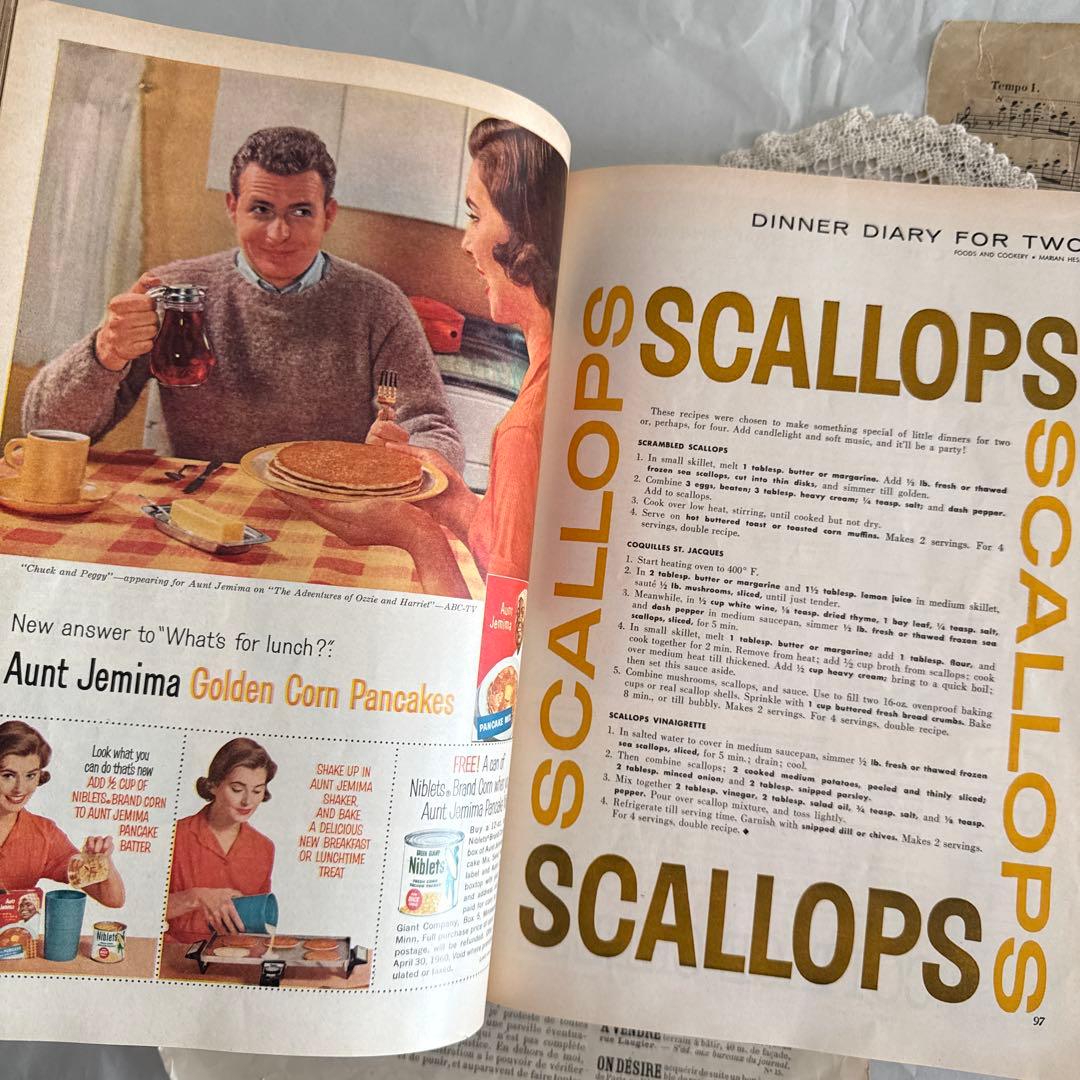 大容量❗️1960年ビンテージ可愛い雑誌　洋書　古書ジャンクジャーナル素材　広告