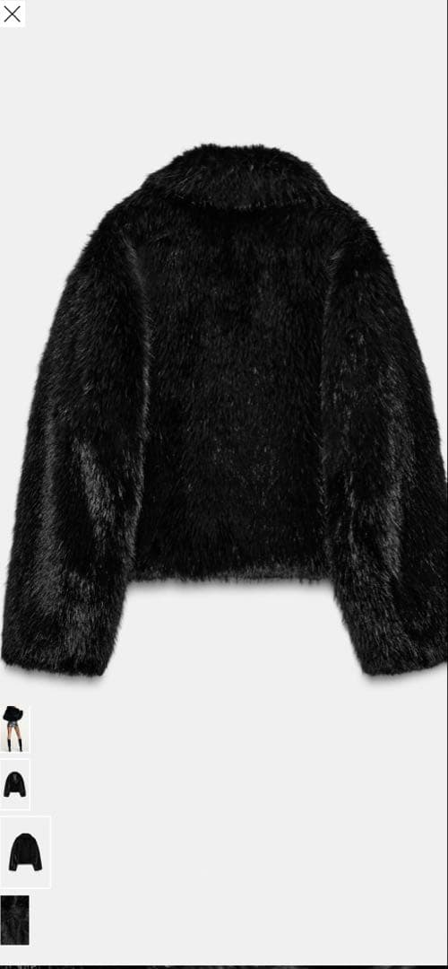 ブラック ショート丈 ファーコートZARAお値下げ中