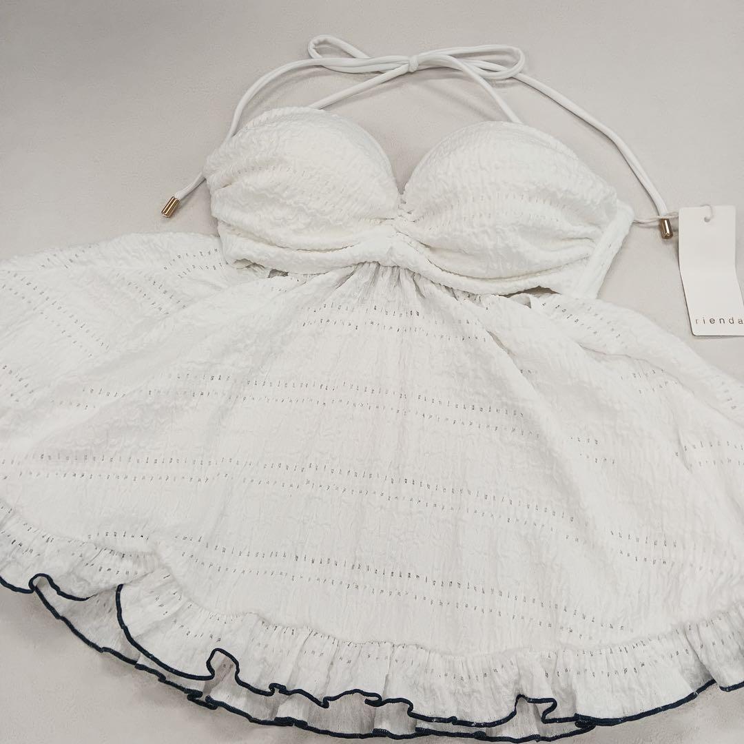 リエンダ バックオープンチュニックビキニ M 白