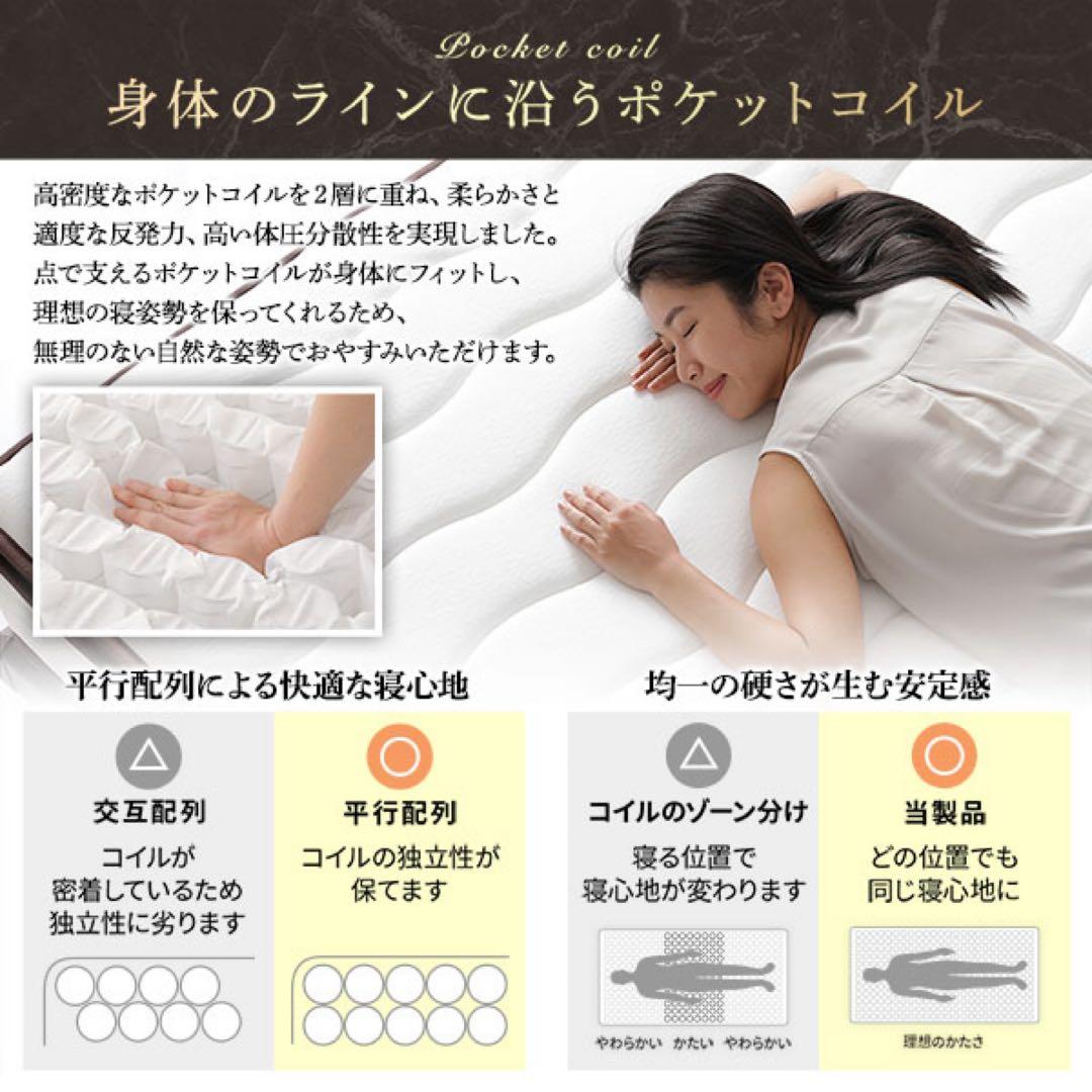 RASIK ラシク　ローベッドフレーム　グレージュ　セミダブルマットレス　セット