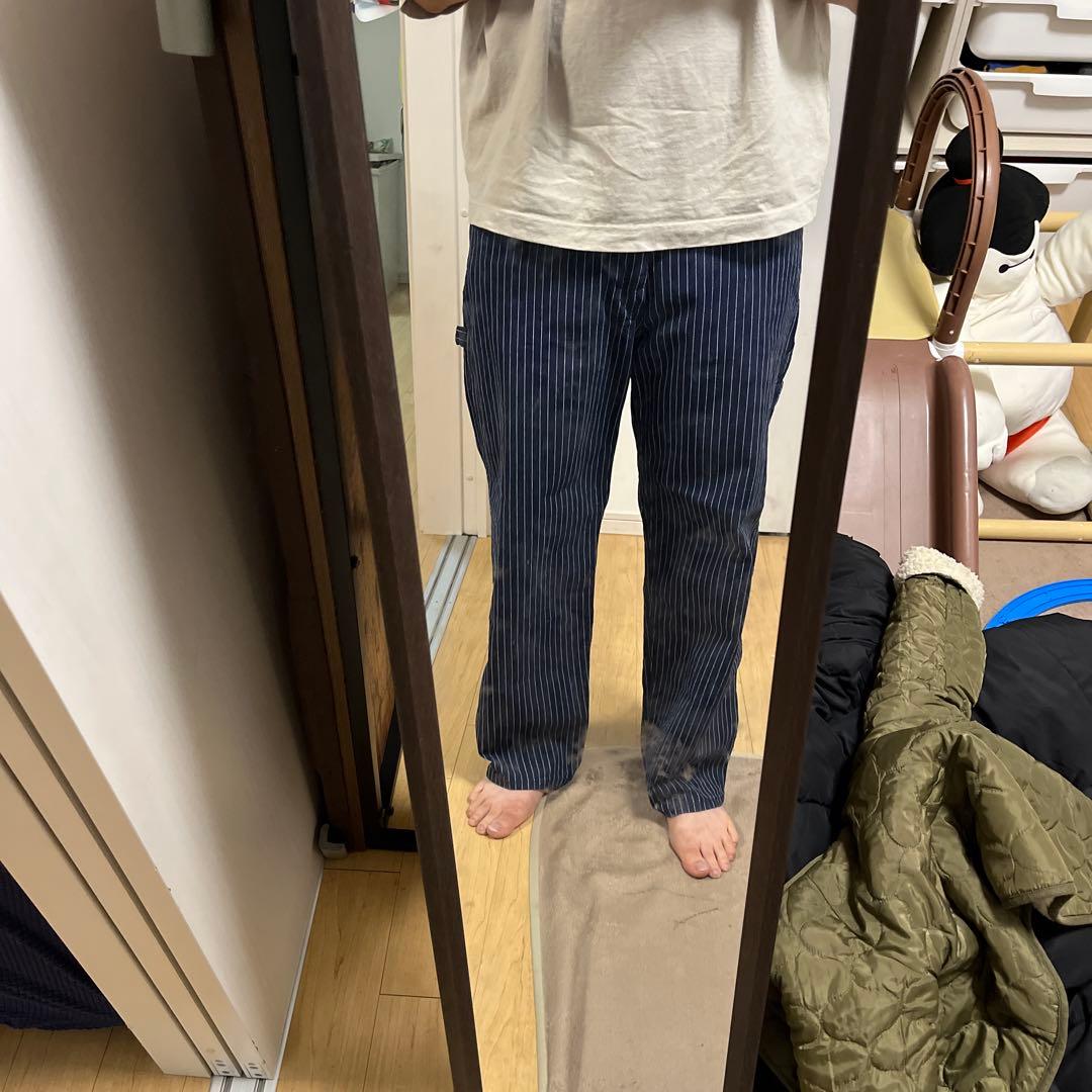 こうじLee イージーペインターパンツ　リー　ストライプ　サイズL