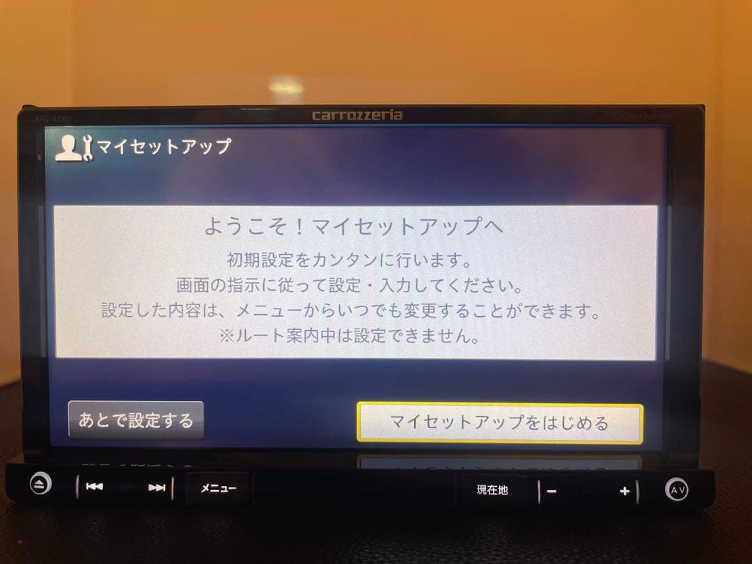 最新地図楽ナビAVIC-RZ302 中古180mm7Ｖ型ワンセグTV最新オービス