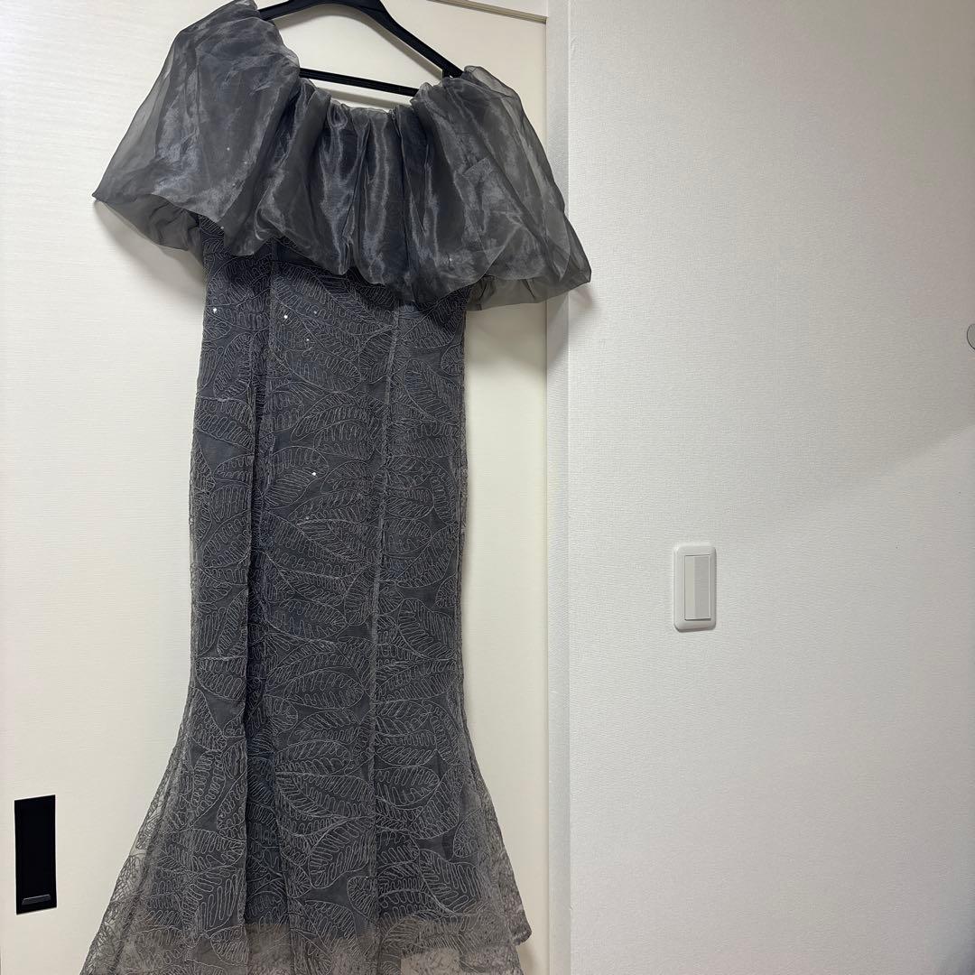 Leja「2WAYオフショルダーパフスリーブマーメイドワンピースロングドレス」