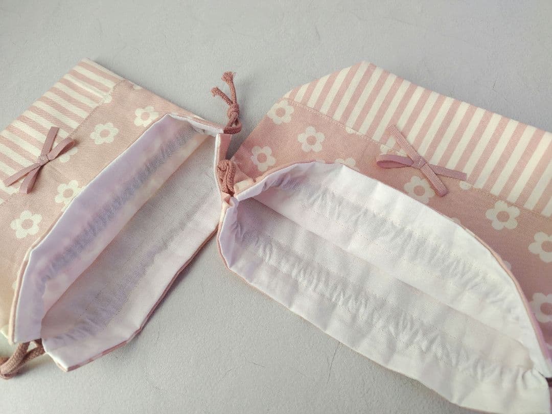 入園入学グッズ 絵本袋 巾着袋 北欧 花柄 くすみ