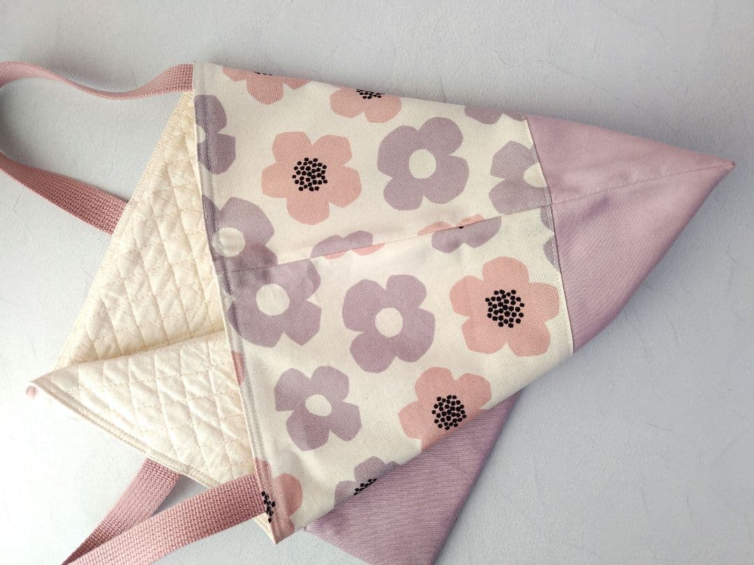 入園入学グッズ 絵本袋 巾着袋 北欧 花柄 くすみ