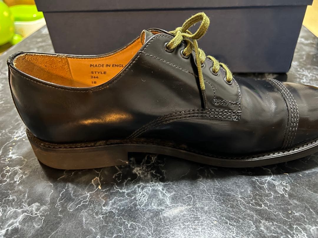 【美品】サンダース 1128Bミリタリーダービーシューズ BLACK 7H