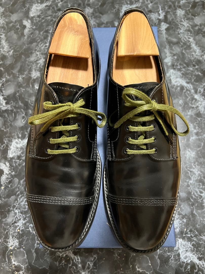 【美品】サンダース 1128Bミリタリーダービーシューズ BLACK 7H