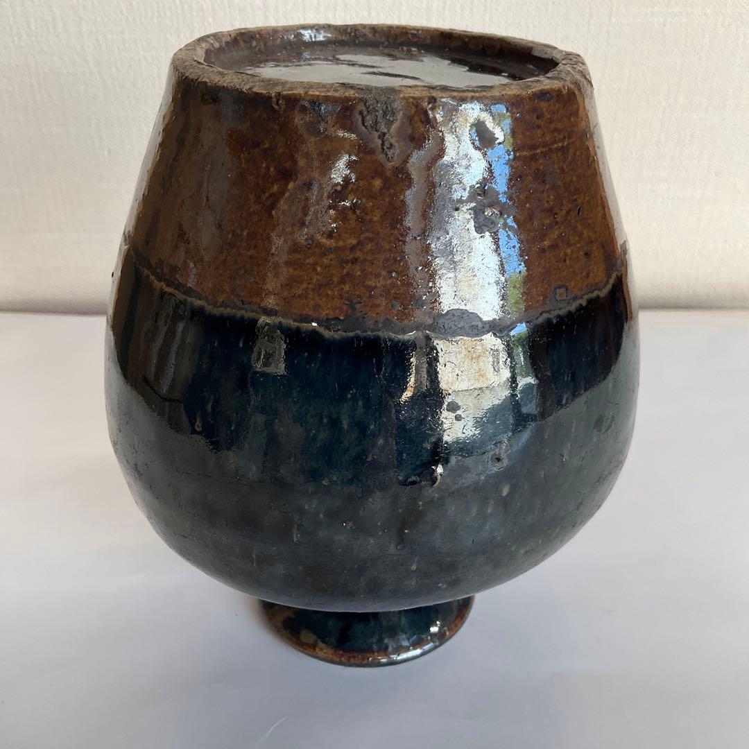 古伊万里　瑠璃釉海鼠壺　江戸時代中期頃