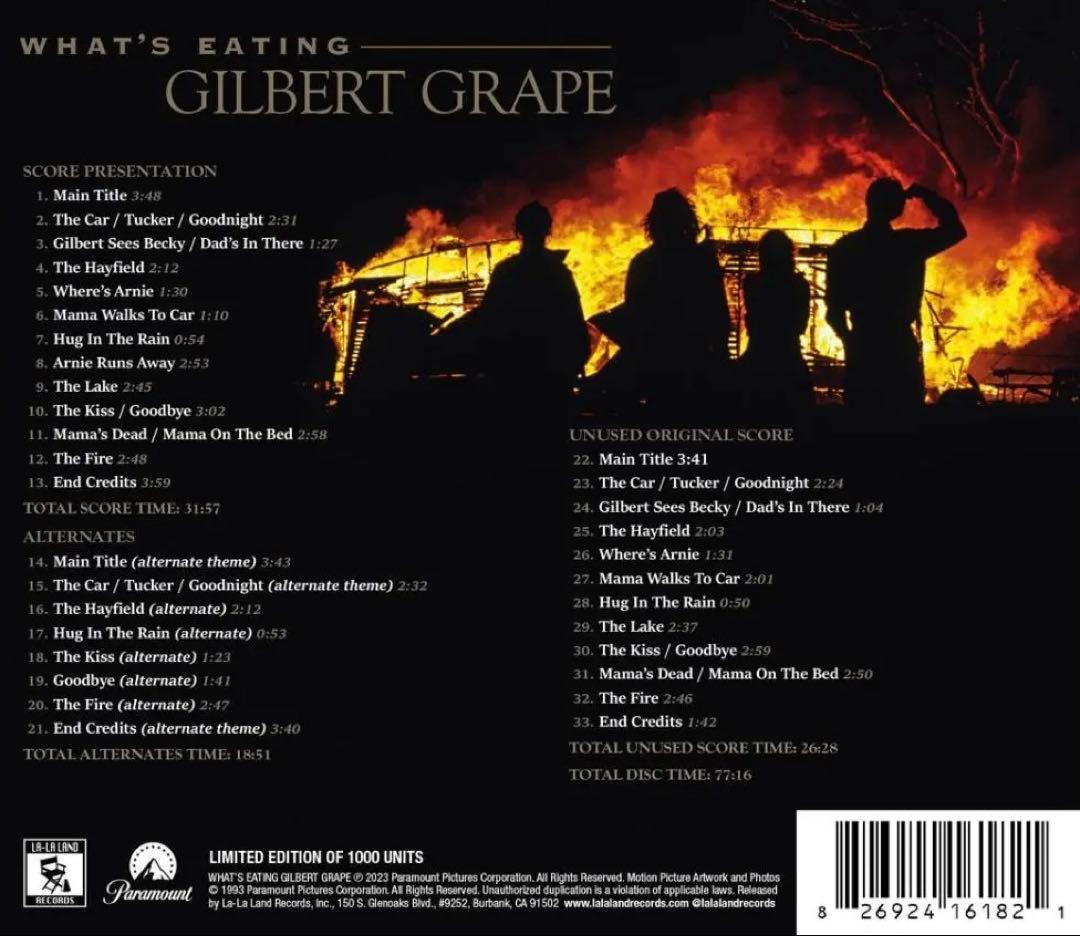 映画『ギルバート・グレイプ』サントラ盤　世界1,000枚限定 CD