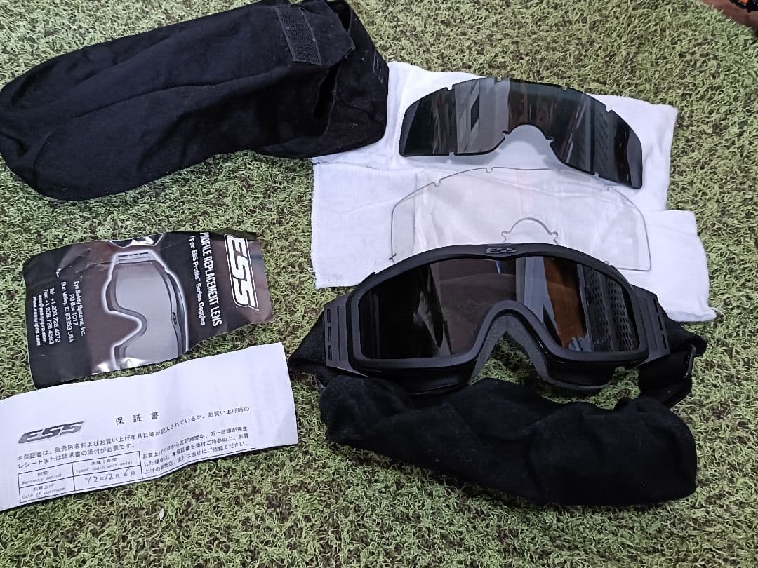 ESS ゴーグル スモークレンズ 予備レンズ付き