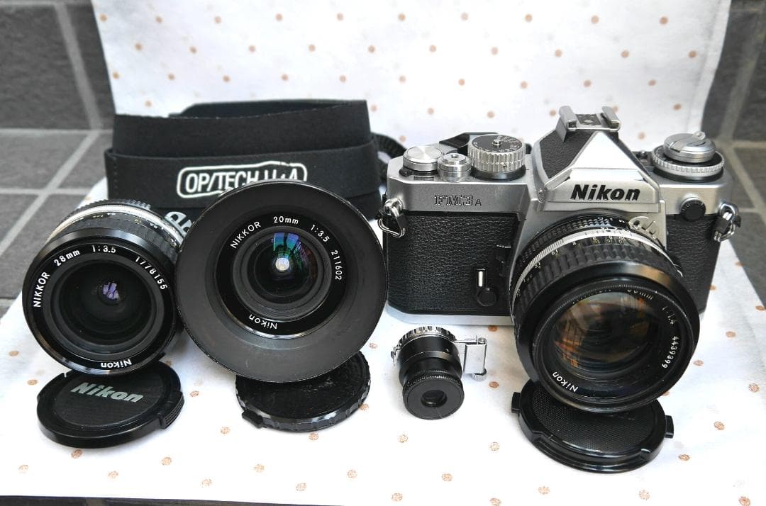 Nikon FM3A レンズ3本(50,20,28mm)セット 付属品多数 格安