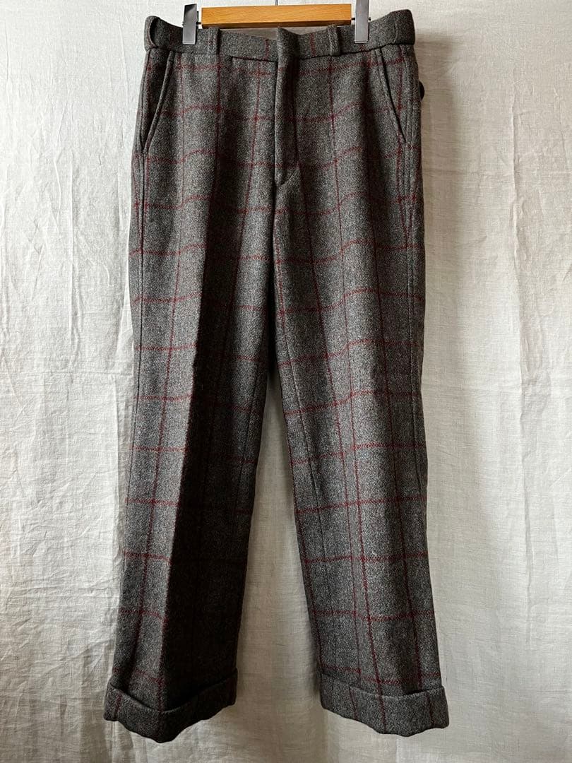 POLO ralph laulen ツイード　チェックウール スラックス