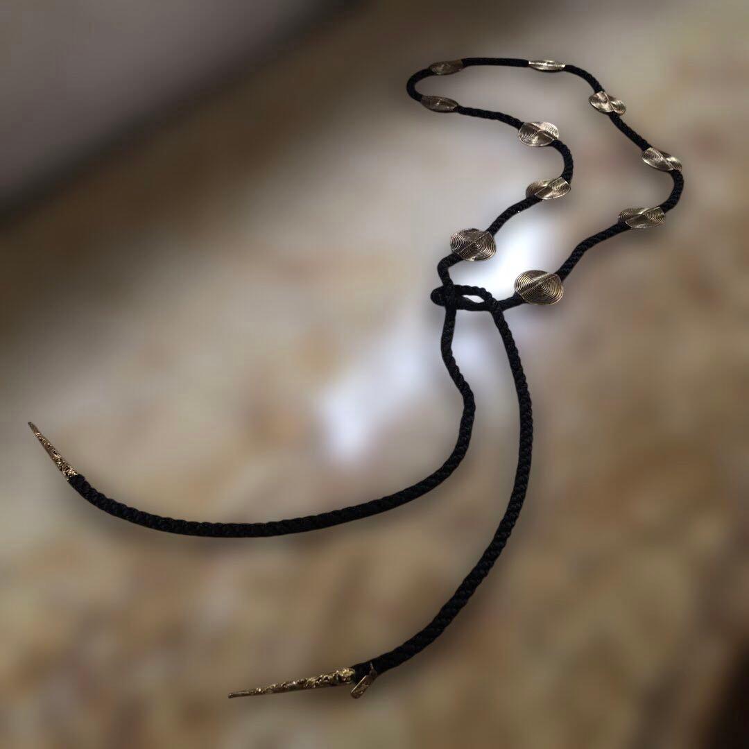 YSLイヴ・サンローラン ゴールドメダリアンのコードネックレス