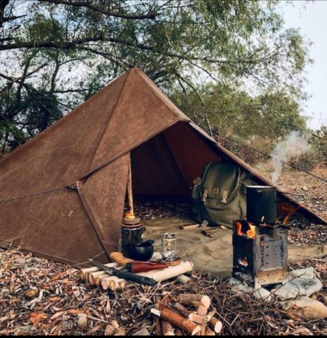 ブッシュクラフト スペイン オイルスキン タープ 3×3m マウンテンブラウン