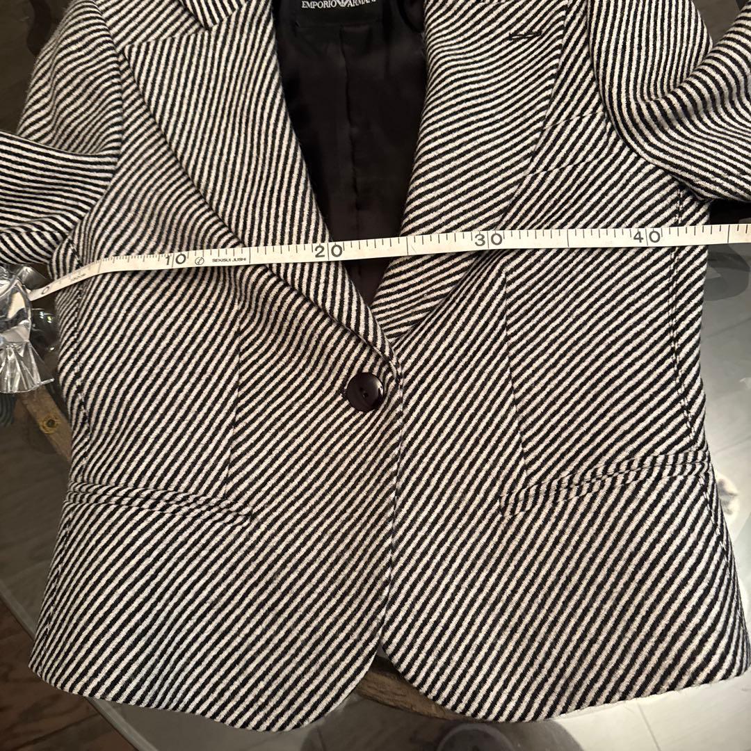 そ*ー様 テーラードジャケット 白黒ストライプ サイズ40