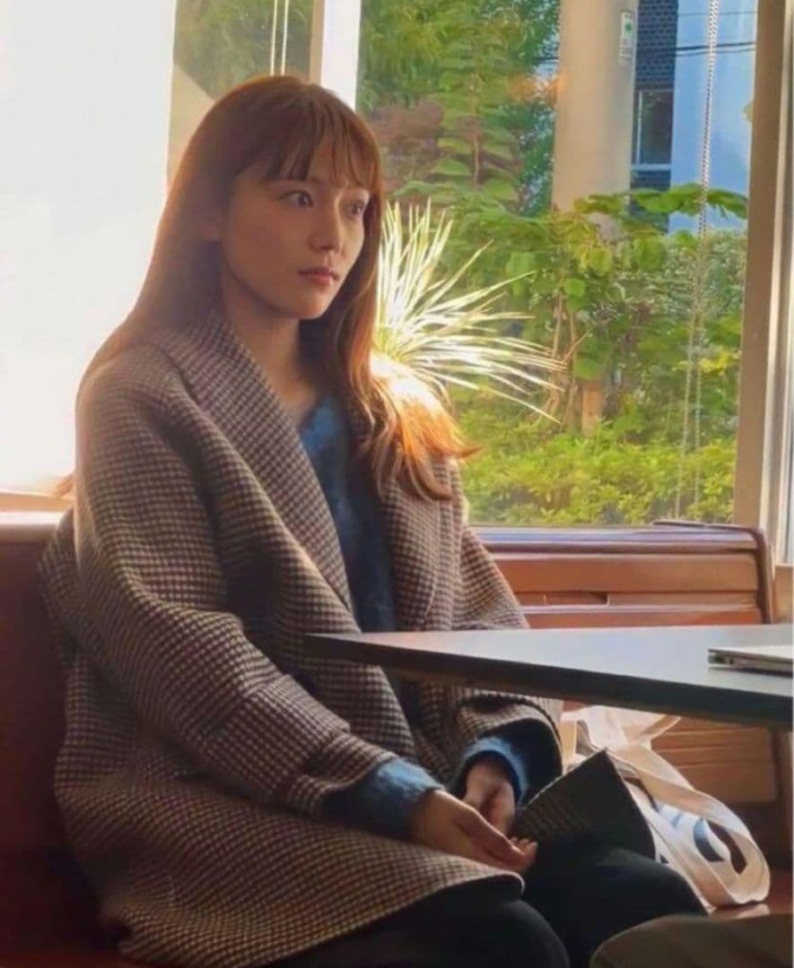 川口春奈着用!!Mila Owen☆接結ハーフ丈Ａラインコート