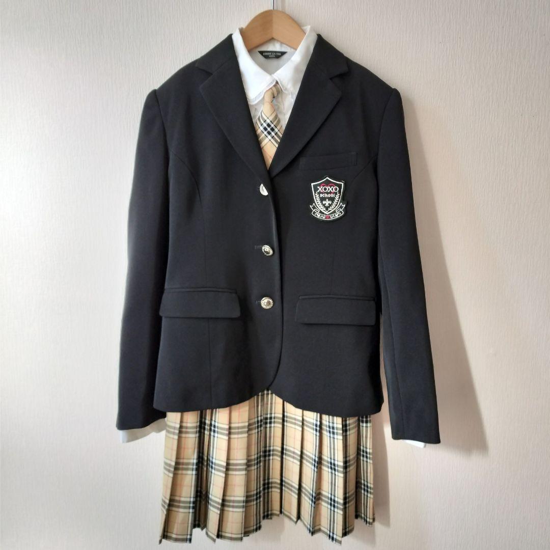 極美品 卒服　女の子160/165　ノバチェック風 フォーマル4点　金釦 卒業式