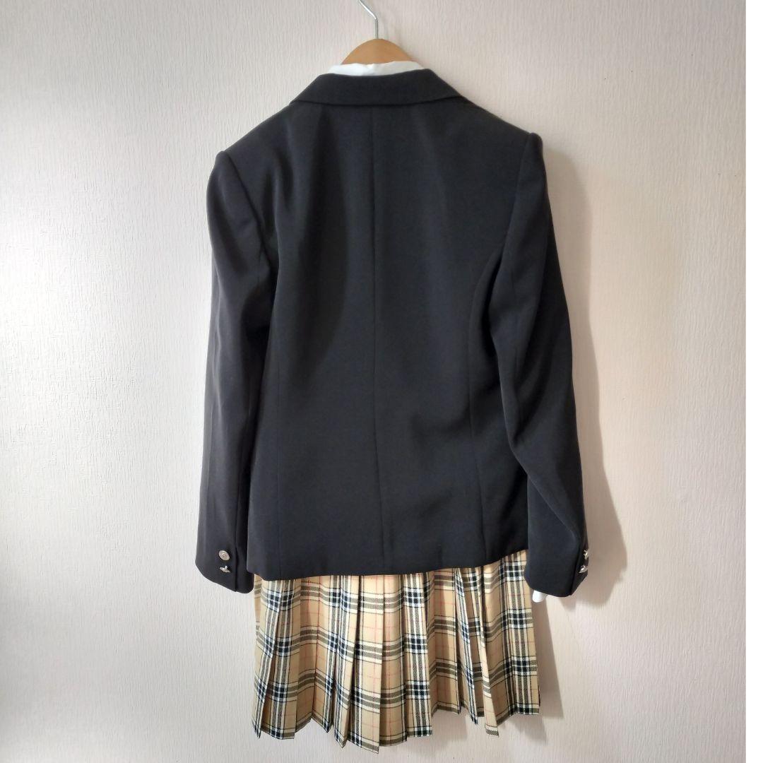 極美品 卒服　女の子160/165　ノバチェック風 フォーマル4点　金釦 卒業式